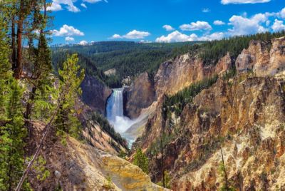 wyoming yellowstone national park lower falls grand canyon